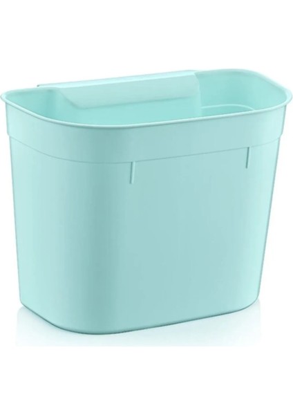 Askılı Çöp Kovası Mutfak Dolap Kapağı Çöp Kutusu - Mavi