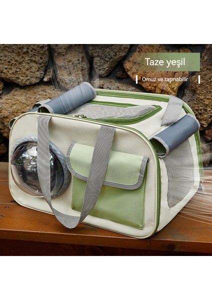 Taşınabilir Kedi Kedi Kafesi Taşınabilir Köpek Çantası Büyük Kapasiteli Tek Omuzlu Evcil Hayvan Sırt Çantası (Yurt Dışından)