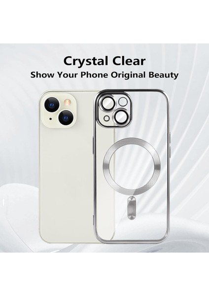 iPhone 15 Uyumlu Kılıf Kamera Lens ve Hoparlör Toz Korumalı Magsafe Şarj Özellikli Esnek Silikon