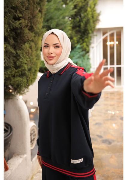 Ikili Takım Eşofman Takımı Düğmeli Alt Üst Takım 480