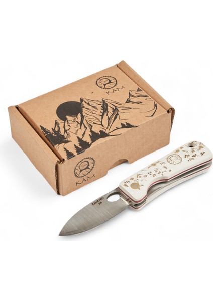 Kam - J10 - D2 Çelik - Beyaz Micarta - Içten Kilitli Çakı fiyatları