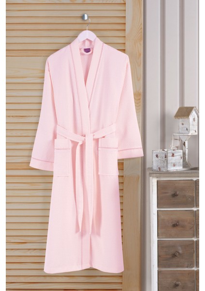 Dama Serisi Kimono Yaka Pike Bornoz Sabahlık