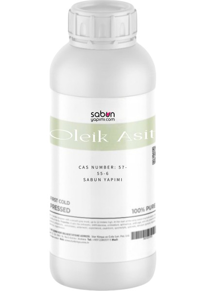 Oleik Asit 250 gr – Sabun ve Kozmetik Ürünleri Için Doğal Yumuşatıcı ve Emülgatör