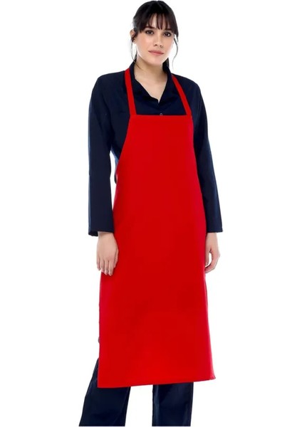 Kırmızı Askılı Önlük Unisex