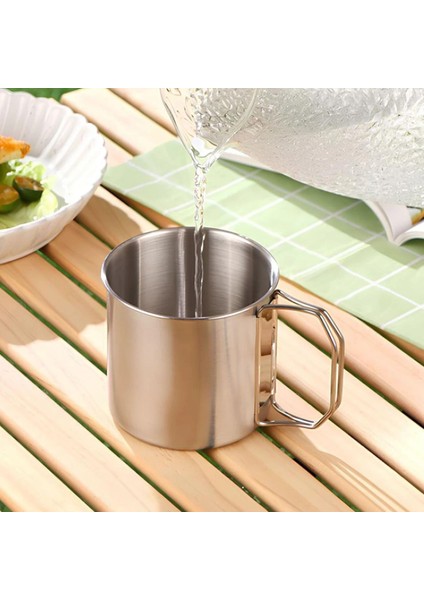 Çelik 250 ml Katlanır Kulplu Kahve Kamp Bardağı Fincanı fiyatları