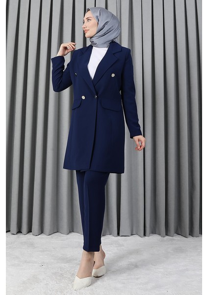 Blazer Ceket Takım Vişne