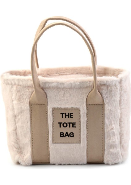 Krem Tüylü Kadın Omuz Çantası C06486268091