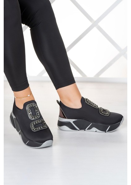 Almendra Platin Streç Taşlı Sneaker fiyatları