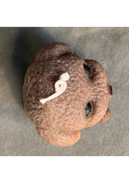 El Yapımı Kahverengi Sevimli Köpek Mum - 8 x 8 cm
