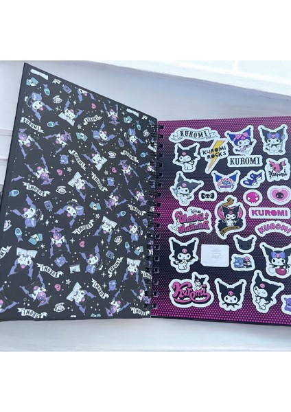 Fal Bakan Kuromi Günlük Planlayıcı Siyah Kapak Defter - Şık ve Eğlenceli Organizasyon Siyah Kapak Spiralli Defter modelleri