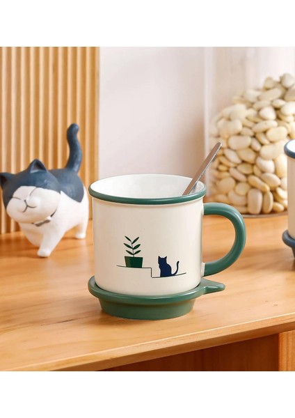 Kedi Figürlü Minimalist Seramik Kupa modelleri