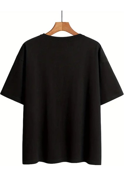 Erkek Relax Basklı T-Shirt Yeni Sezon Oversize Salaş