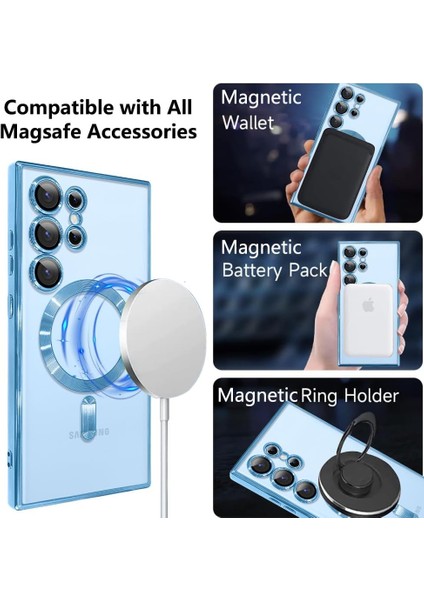 Galaxy S24 Ultra Silikon Kılıf Lens ve Hoparlör Toz Korumalı Kablosuz Şarj Özellikli Arkası Şeffaf modelleri