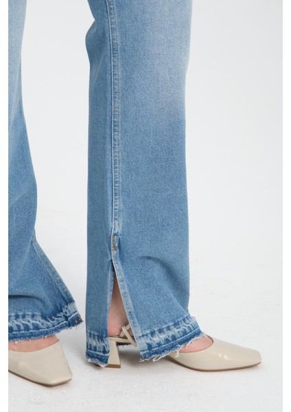 %100 Pamuk, Yüksek Bel Wide Leg Jeans fırsatları