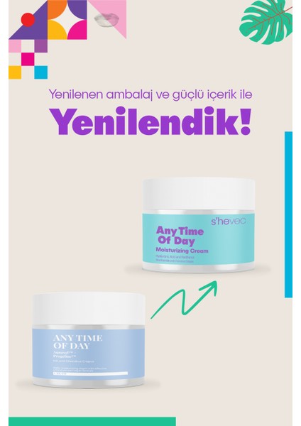 ANY TIME OF DAY-48 Saat Etkili Nemlendirici Krem-5 Kompleks Hyaluronik Asit | Tüm Cilt Tipleri 50ml