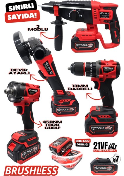 4 Lü Set Kırmızı Hk Sınırlı Sayıda!