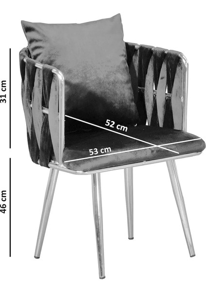 Sarmaşık Çay Seti Tekli Koltuk Sandalye Berjer Oturma Odası Kafe Antre Hol Ofis Krom Metal modelleri