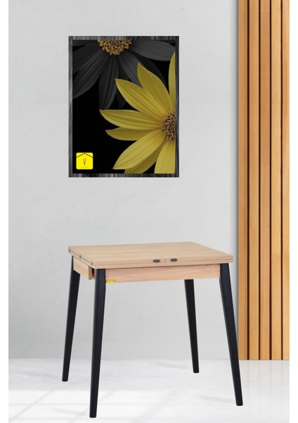 Avanos Ahşap Katlanır Kanatlı Mdf Mutfak MASASI - 70 x 70+70 (70 x 140) cm