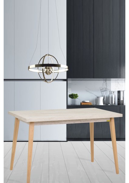 Avanos Mdf Sabit Traverten Mutfak Masası - 70 x 120 cm