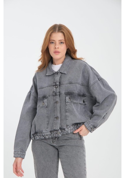 %100 Pamuk Kadın Kot Ceket - Cepli ve Şık Tasarım fiyatları