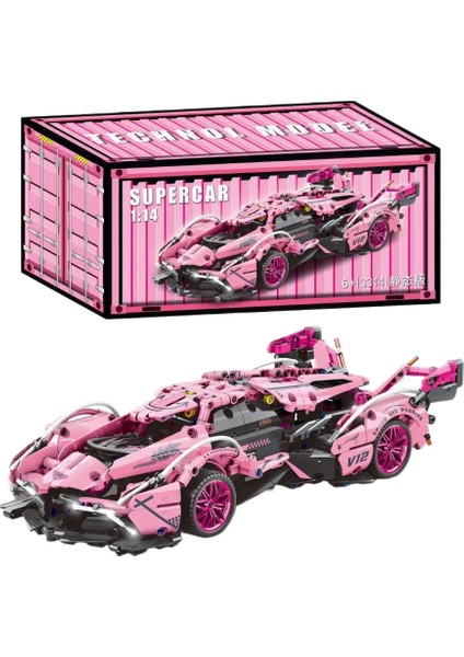 1:14V12 Tiffany Spor Araba Yapı Taşı Montaj Modeli (Yurt Dışından)