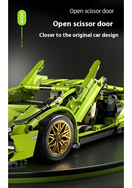 1:14 Lamborghini Spor Araba Yapı Taşları Monte Edilmiş Model Uzaktan Kumandalı Oyuncaklar (Yurt Dışından)