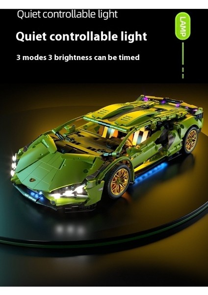 1:14 Lamborghini Spor Araba Yapı Taşları Monte Edilmiş Model Uzaktan Kumandalı Oyuncaklar (Yurt Dışından)