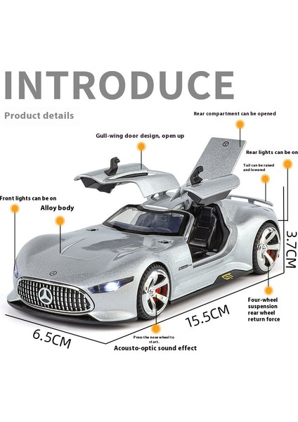 1:32 Mercedes Amg-Gt Alaşımlı Spor Otomobil Modeli (Yurt Dışından)