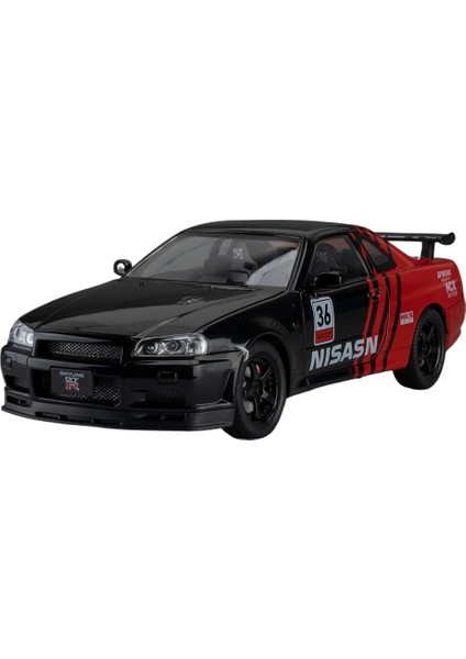 1 Ila 24 Gtr Skyline Sokak Arabası Alaşımlı Spor Araba Modeli (Yurt Dışından)