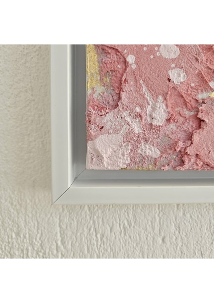 Sasa Design And Architecture Pembe-Turuncu-Yeşil-Gold El Yapımı Modern Dokulu Misa Tablo