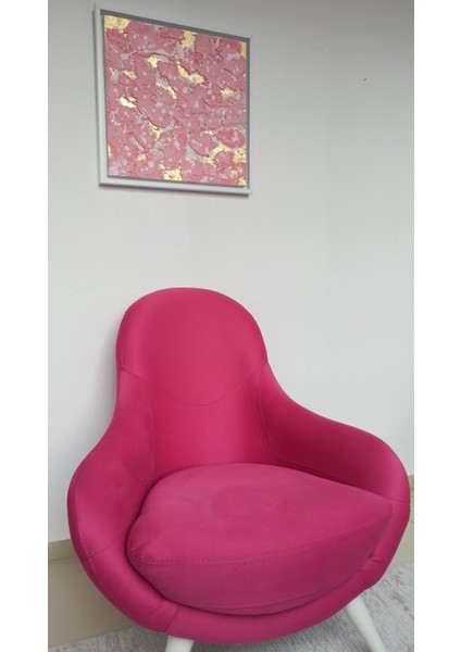 Sasa Design And Architecture Pembe-Turuncu-Yeşil-Gold El Yapımı Modern Dokulu Misa Tablo