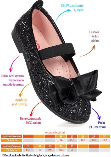Panı Cam Kırığı Fiyonk Lastikli Kız Çocuk Babet Ayakkabı fiyatları