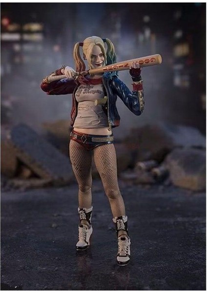 Harley Quinn Aksiyon Figür 3 Kafalı 15 cm modelleri