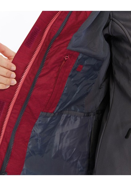 3in1 Kadın Mont-Kırmızı modelleri