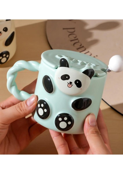 Panda Kabartmalı Sevimli Seramik Kupa modelleri