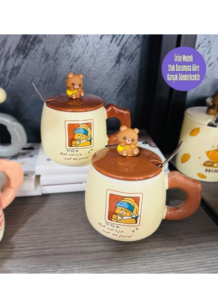 Vintage Tarz Ayıcık Figürlü Seramik Kupa