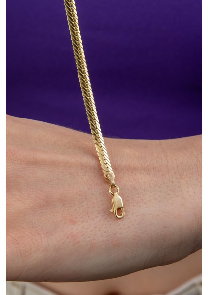 14 Ayar Altın Baget Siyah Taşlı Balıksırtı Bileklik fırsatları