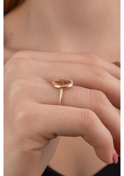 14 Ayar Altın Taşlı Yuvarlak Harf Yüzük fırsatları