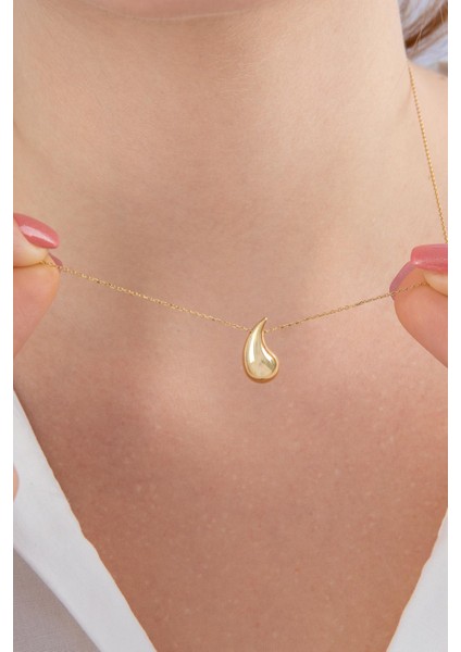 14 Ayar Altın Damla Kolye fırsatları