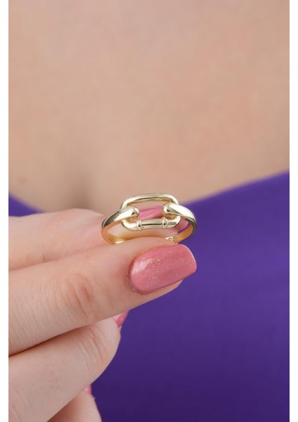 14 Ayar Altın Ataç Bağlantılı Yüzük modelleri