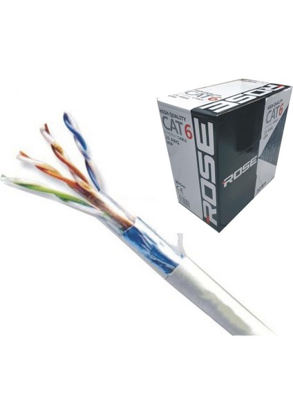 Cat6 Kablo - 23 Awg Cat 6 Ethernet Internet Kablosu 305 mt