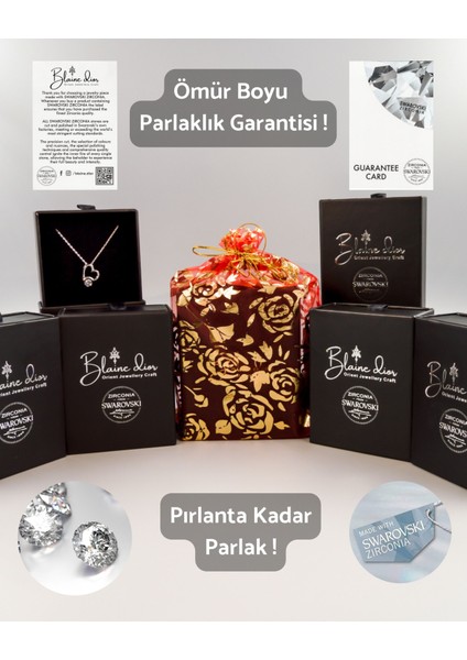 Swarovski Zirconia Sonsuz Aşk Gümüş Kadın Kolye 925 Ayar Gerçek Gümüş indirimleri