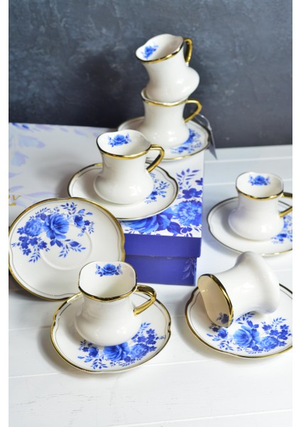White Jasmin 6 Kişilik Porselen Türk Kahvesi Fincan Takımı fiyatları
