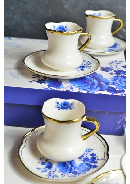 White Jasmin 6 Kişilik Porselen Türk Kahvesi Fincan Takımı modelleri