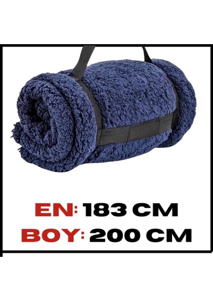 Uyguna-Yakala Televizyon Battaniyesi Peluş Polar LACIVERT-MLZ.305