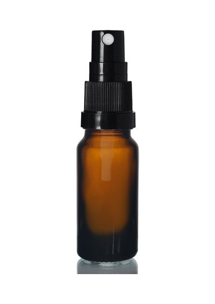 10 ml Kahverengi Cam, Siyah Sprey Başlıklı Şişe, 24 Adet