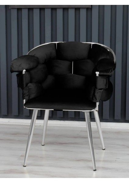 Balon Çay Seti Takımı Gri Koltuk Takımı Oturma Odası Kafe Antre Hol Ofis 2+1+1 Krom Metal modelleri