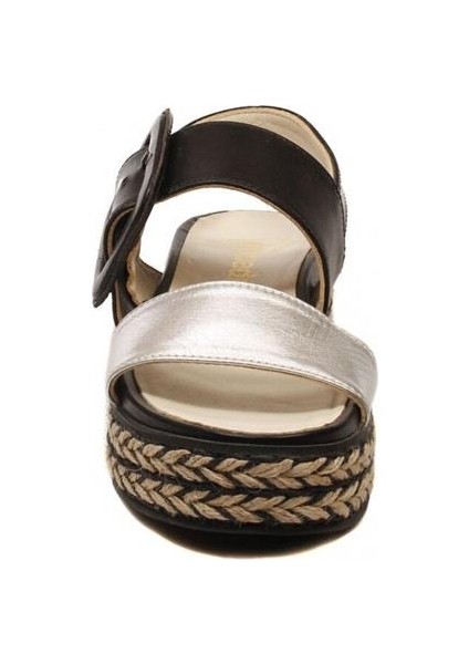 Pash.siyah Gri Deri Dolgu Topuklu Sandalet Kadın Ayakkabı fırsatları