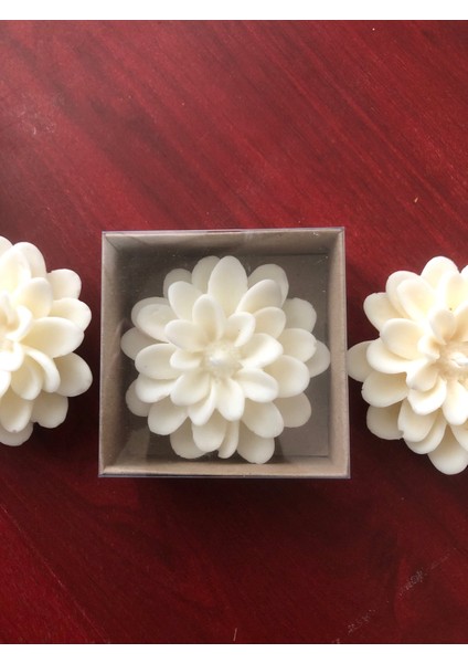5 Adet Kutu içinde Soya Lotus Mum - Düğün, Nikah, Nişan ve Özel Gün Hediyelik - Kişiye Özel Tasarım (Toptan Alım Için Iletişime Geçin)