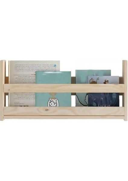 Ahşap Kitaplık Çocuk Odası Montessori Kitaplık Ahşap Duvar Rafı(WDN-269)